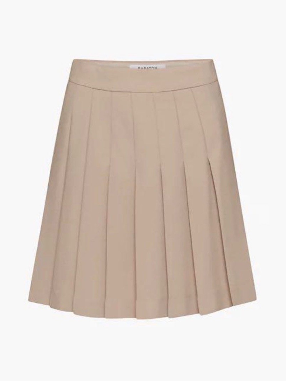 Aritzia Babaton Beige Pleated Mini Skirt